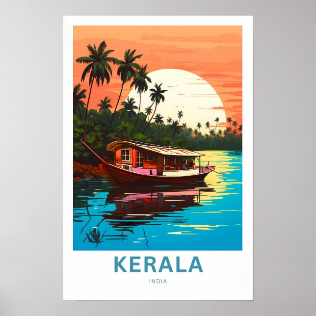 Impresión de viaje de Kerala India (Frente)