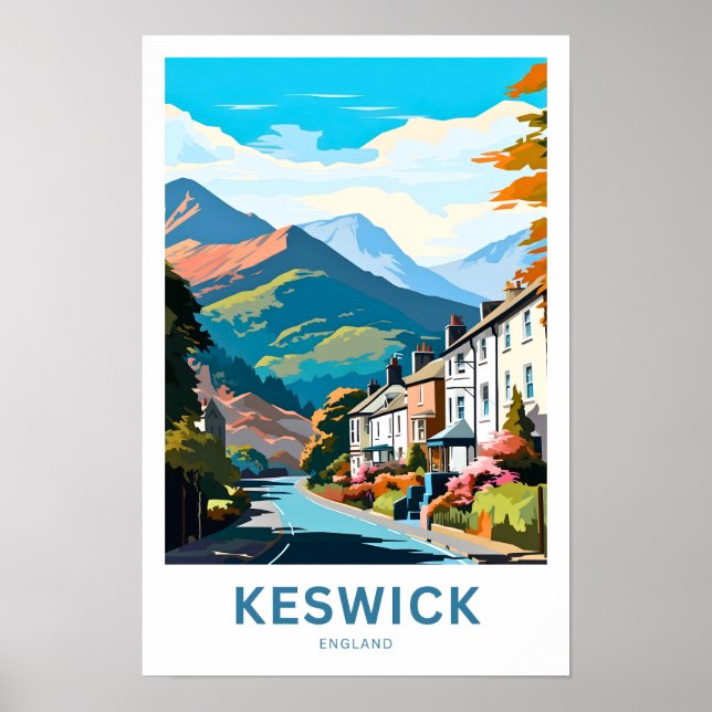 Impresión de viaje de Keswick England (Frente)