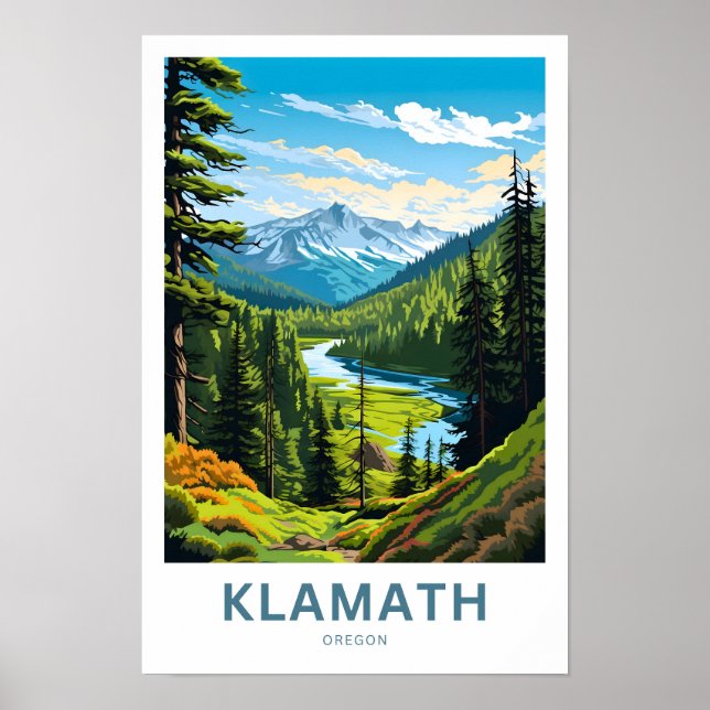 Impresión de viaje de Klamath Oregon (Frente)