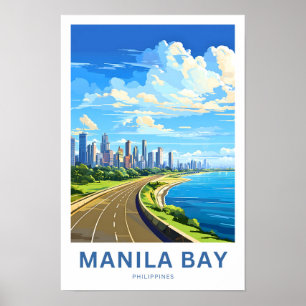 Impresión de viaje de la bahía de Manila en Filipi
