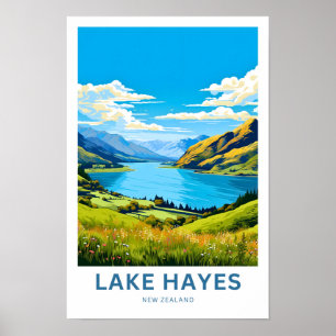 Impresión de viaje de Lake Hayes en Nueva Zelanda