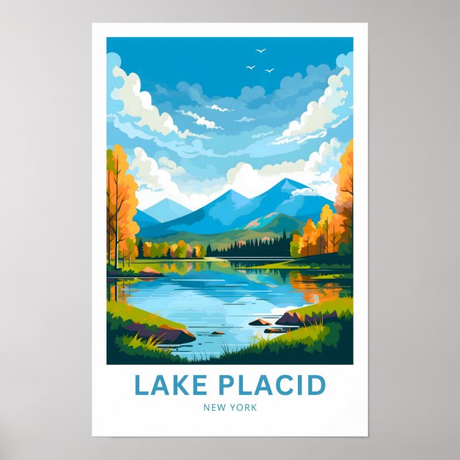 Impresión de viaje de Lake Placid Nueva York (Frente)