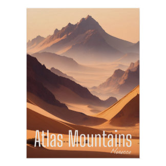 Impresión de viaje de las montañas del Atlas Marru