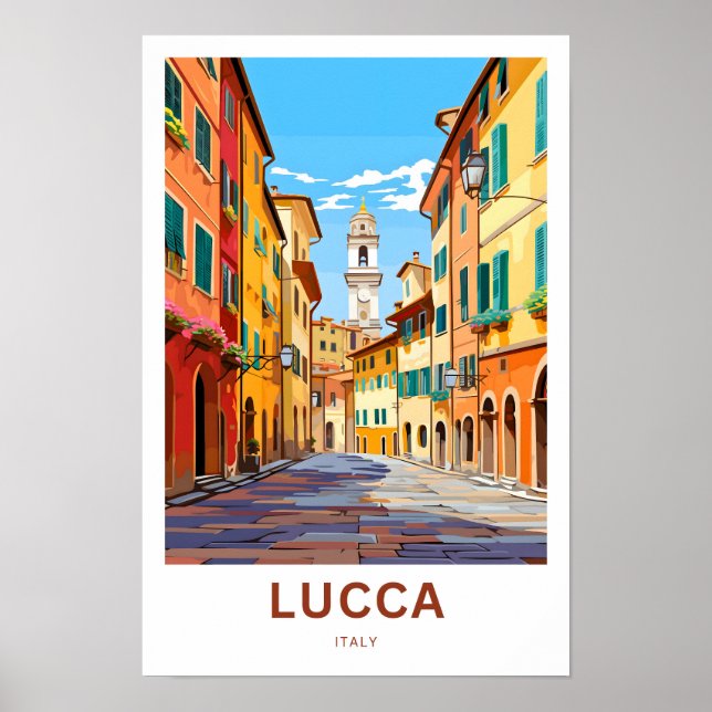 Impresión de viaje de Lucca Italia (Frente)