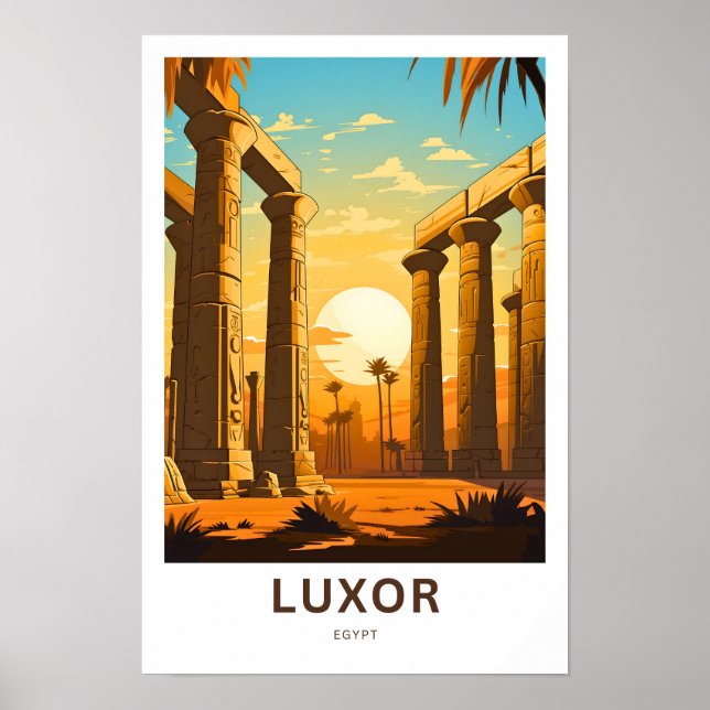 Impresión de viaje de Luxor Egipto (Frente)