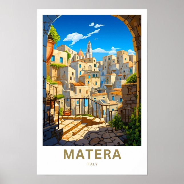Impresión de viaje de Matera Italia (Frente)