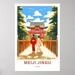 Impresión de viaje de Meiji Jingu Japón