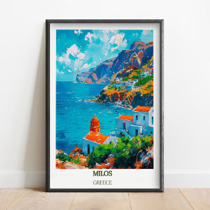 Impresión de viaje de Milos, Póster de viaje de Mi