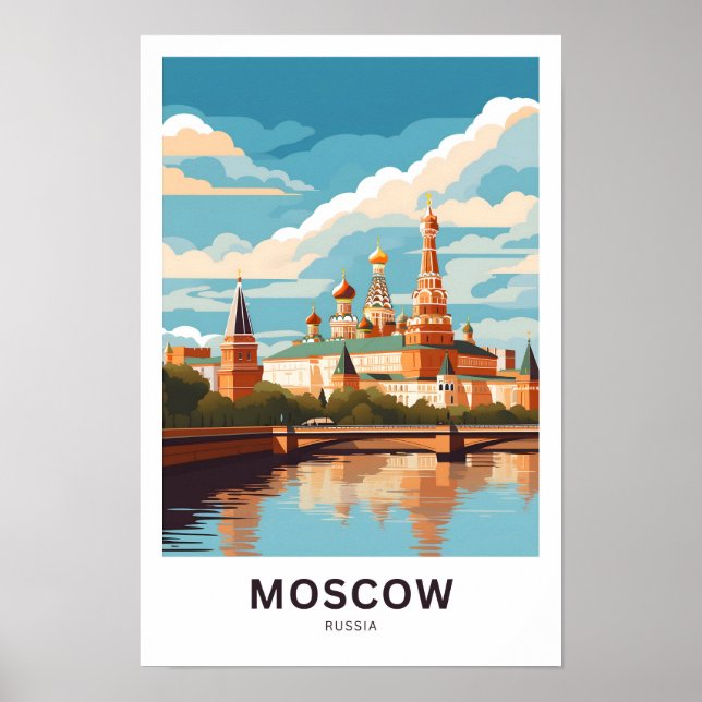 Impresión de viaje de Moscú Rusia (Frente)