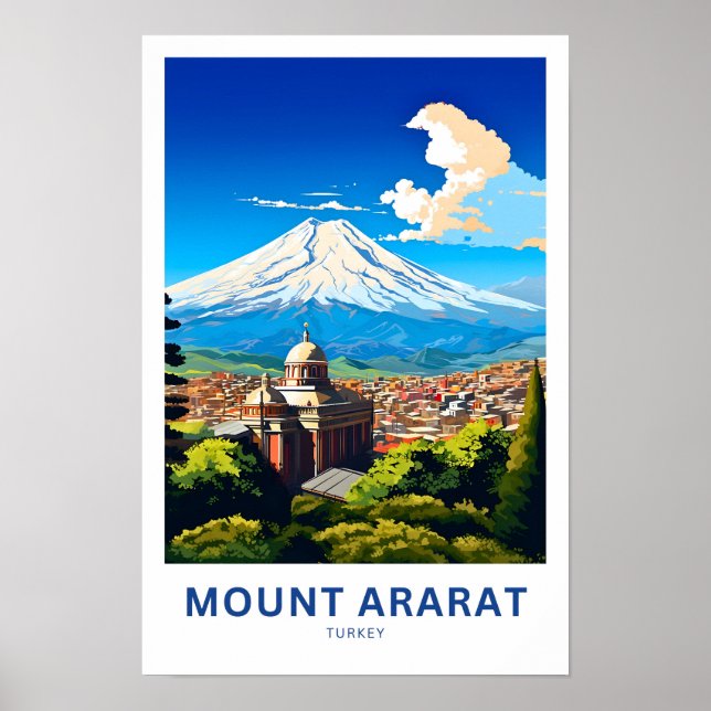 Impresión de viaje de Mount Ararat Turquía (Frente)