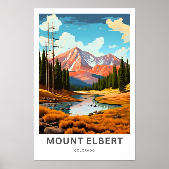 Impresión de viaje de Mount Elbert Colorado (Frente)