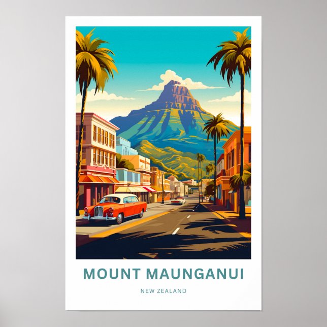 Impresión de viaje de Mount Maunganui en Nueva Zel (Frente)