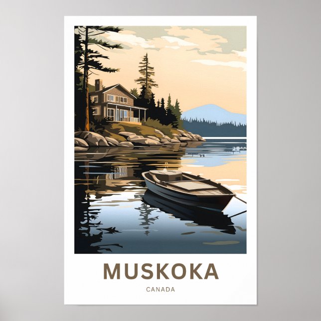 Impresión de viaje de Muskoka Canadá (Frente)