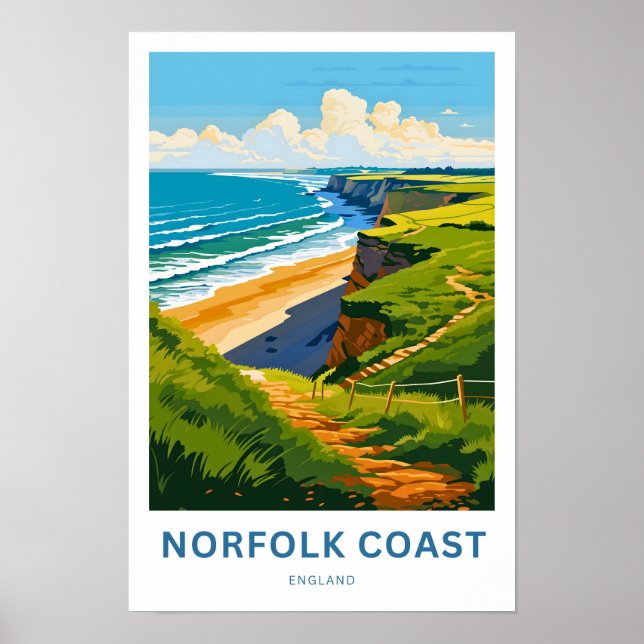 Impresión de viaje de Norfolk Cast England (Frente)