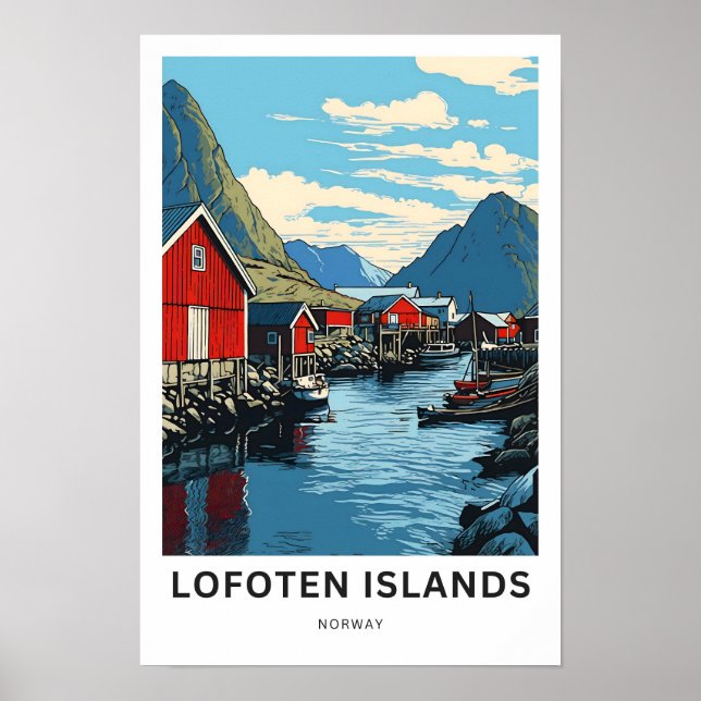 Impresión de viaje de Noruega en las islas Lofoten (Frente)