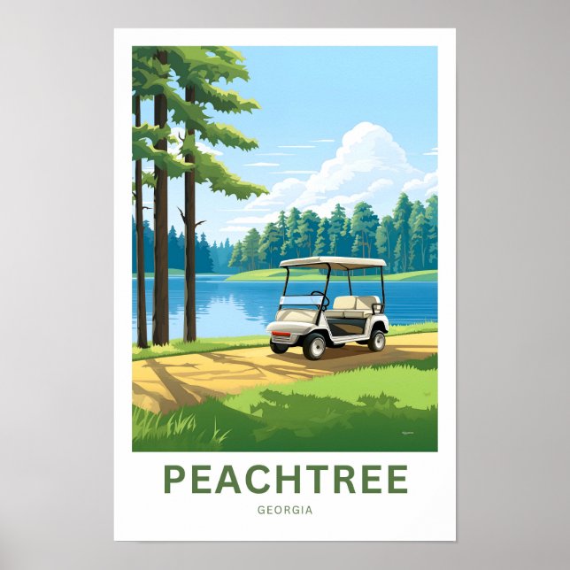 Impresión de viaje de Peach Tree Georgia (Frente)