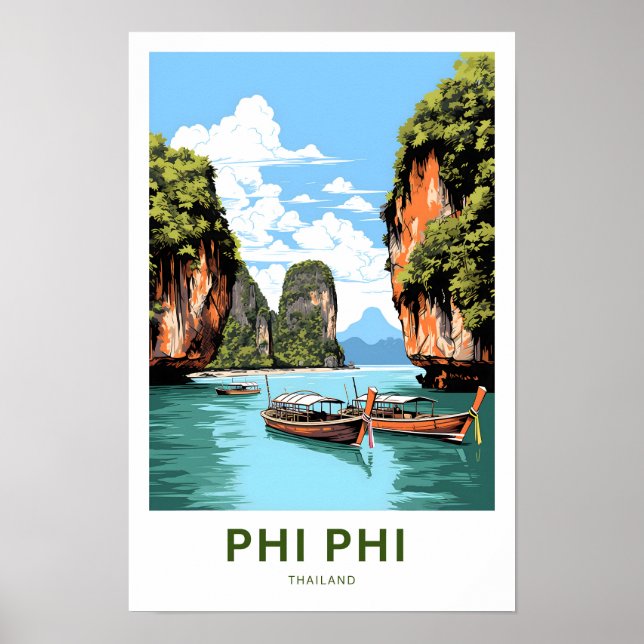 Impresión de viaje de Phi Phi Tailandia (Frente)