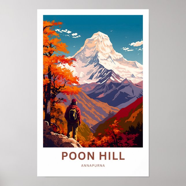 Impresión de viaje de Poonhill Annapurna (Frente)