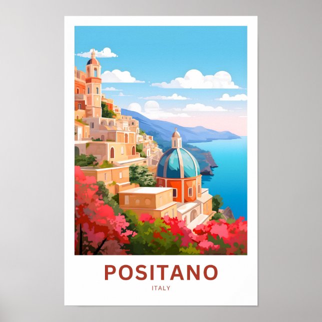 Impresión de viaje de Positano Italia (Frente)