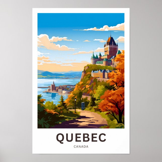 Impresión de viaje de Quebec Canadá (Frente)
