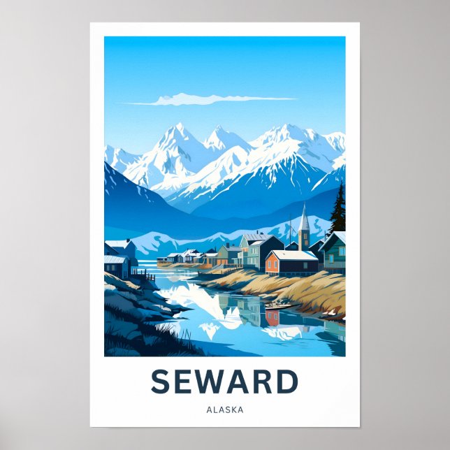 Impresión de viaje de Seward Alaska (Frente)