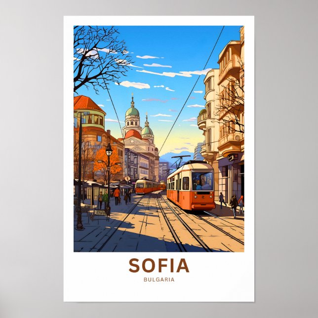 Impresión de viaje de Sofia Bulgaria (Frente)