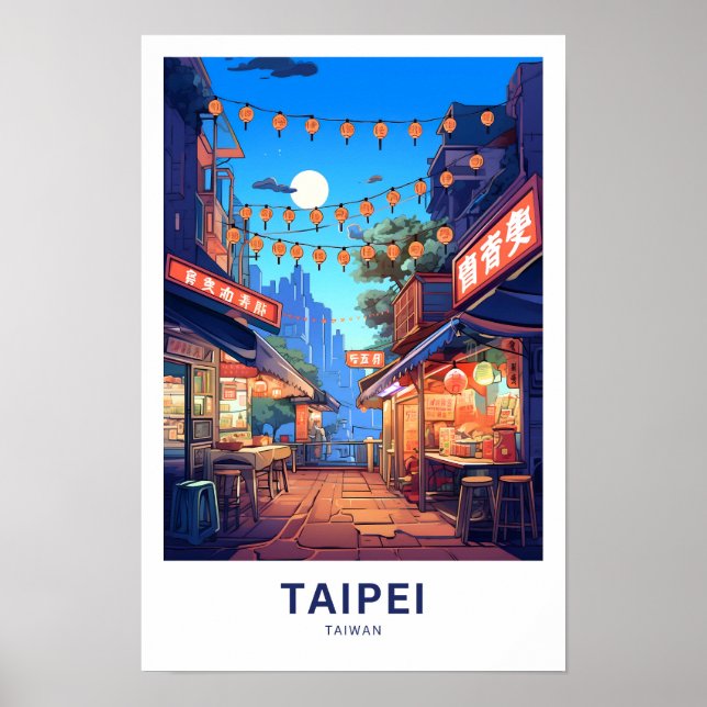 Impresión de viaje de Taipei Taiwán (Frente)