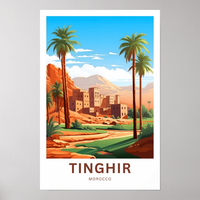 Impresión de viaje de Tinghir Morocco (Frente)