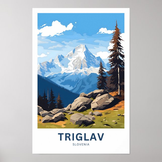 Impresión de viaje de Triglav Eslovenia (Frente)