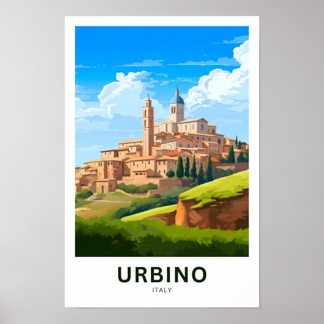 Impresión de viaje de Urbino Italia (Frente)