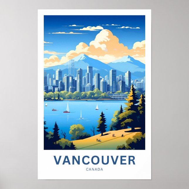 Impresión de viaje de Vancouver Canadá (Frente)