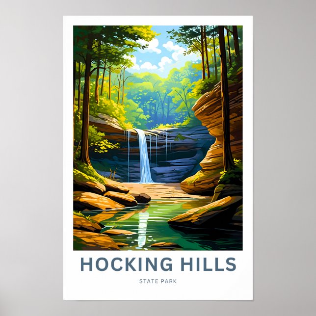 Impresión de viaje del Parque Estatal Hocking Hill (Frente)