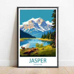 Impresión de viaje del Parque Nacional Jasper Arte