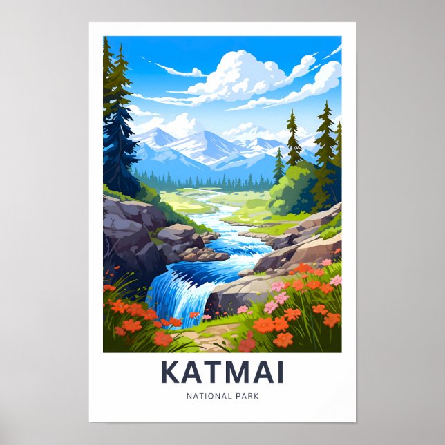 Impresión de viaje del Parque Nacional Katmai (Frente)