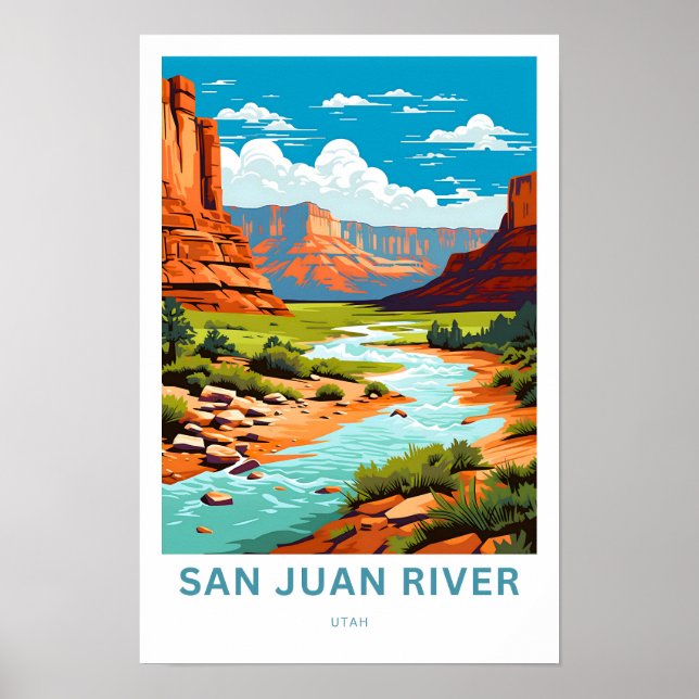 Impresión de viaje del río Utah de San Juan (Frente)