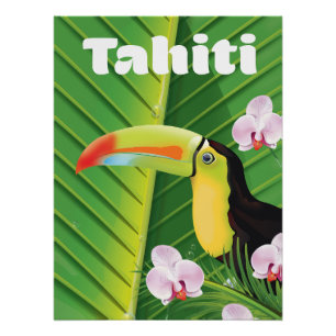 impresión de viaje del tucán de Tahití
