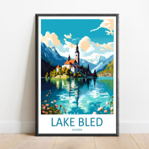 Impresión de viaje Lago Bled Decoración del hogar 