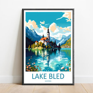 Impresión de viaje Lago Bled Decoración del hogar 