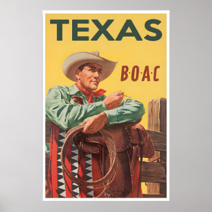Impresión de viaje occidental vintage de arte de T