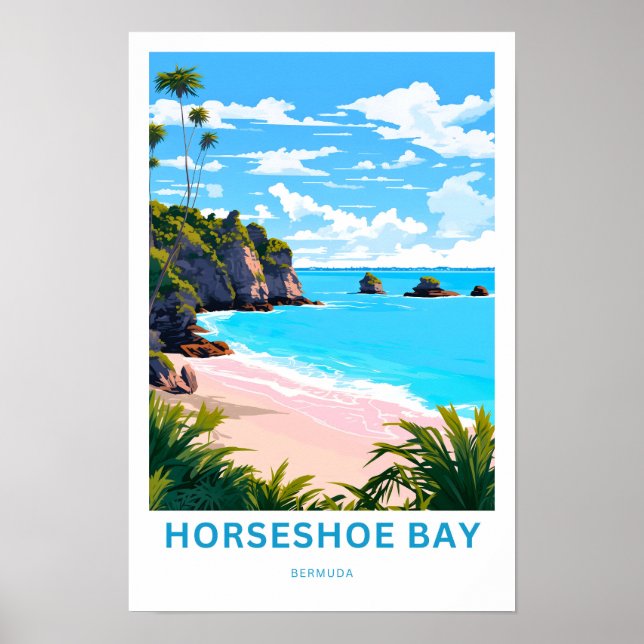 Impresión de viaje por las Bermudas en la Bahía de (Frente)