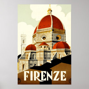 Impresión de viaje vintage Firenze Italia