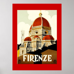 Impresión de viaje vintage Florencia Italia