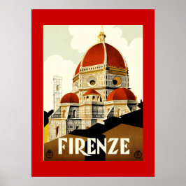 Impresión de viaje vintage Florencia Italia