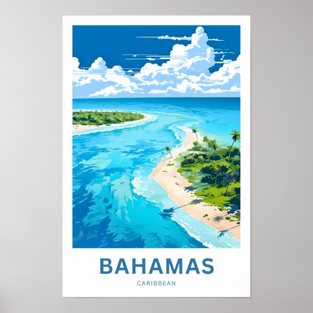 Impresión de viajes caribeños de Bahamas (Frente)