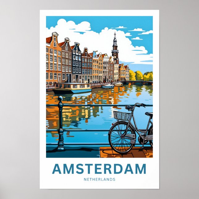 Impresión de viajes de Amsterdam - Países Bajos (Frente)