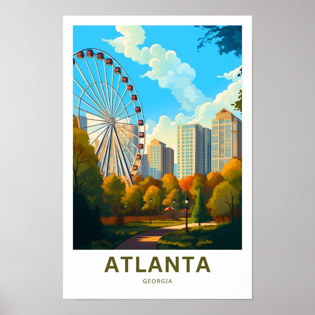 Impresión de viajes de Atlanta Georgia (Frente)