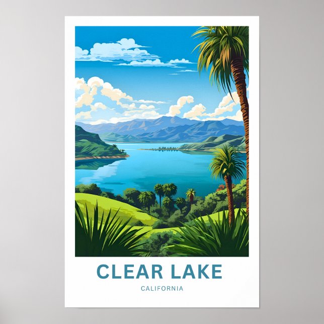 Impresión de viajes de Clear Lake California (Frente)