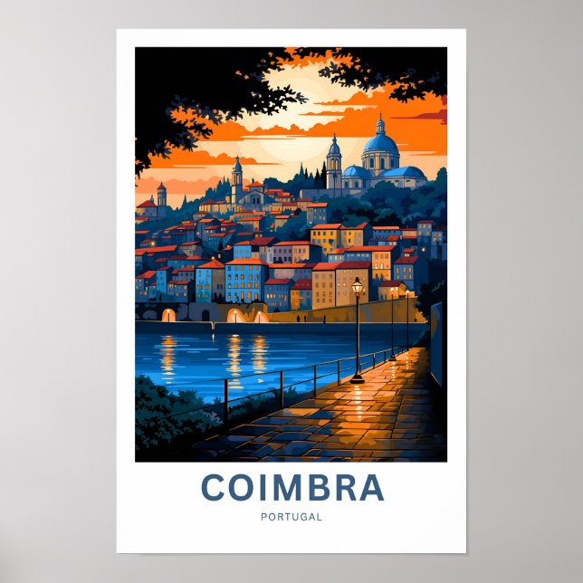 Impresión de viajes de Coimbra Portugal (Frente)