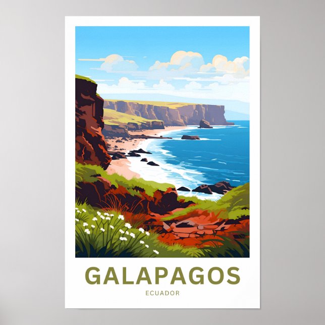 Impresión de viajes de Galápagos Ecuador (Frente)