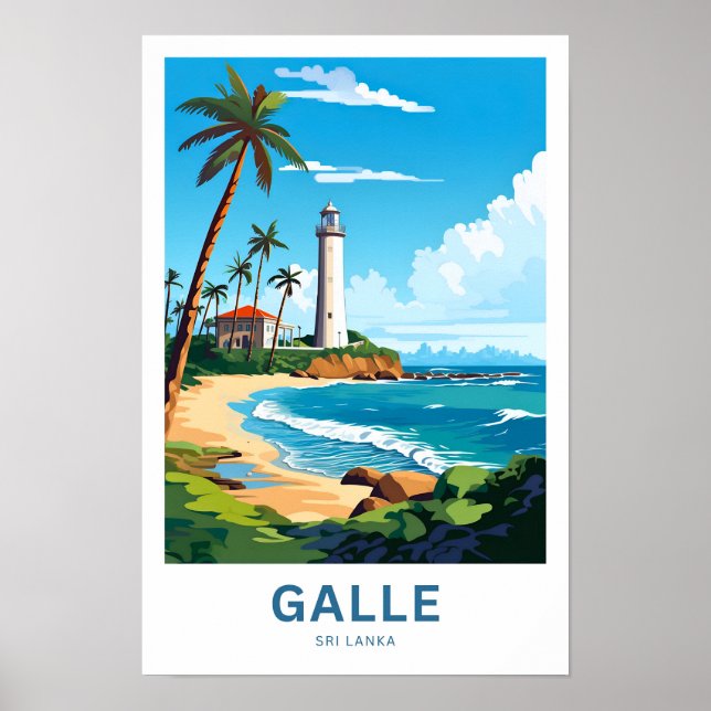 Impresión de viajes de Galle Sri Lanka (Frente)